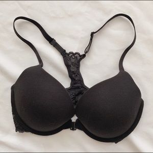 Victorias Secret black Racerback Pushup Bra 34D